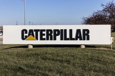 Lafayette - yaklaşık Aralık 2016: Caterpillar Logo ve tabela. Bir ağır ekipman üreticisi III Caterpillar A.ş.
