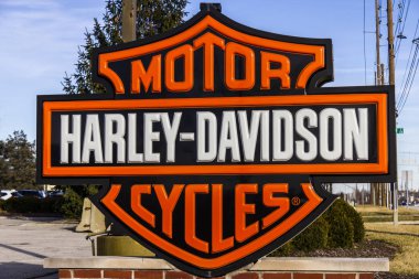 Indianapolis, - Şubat 2017 yaklaşık: Harley-Davidson yerel tabela. Harley Davidson Motosiklet onların sadık aşağıdaki VII için bilinen