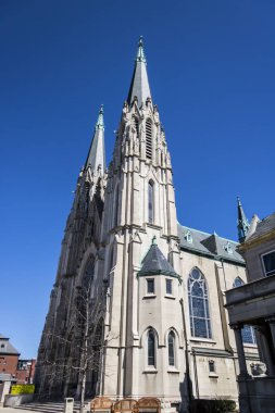 Indianapolis - Mart 2017 yaklaşık: St. Mary Katolik Kilisesi. Mevcut kilise şöyle bir haç planı örnek alınarak Almanya Köln Katedrali sonra ben