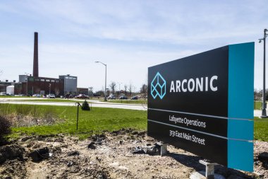 Lafayette - Nisan 2017 yaklaşık: Arconic dövme ve Ekstrüzyon tesisi. Arconic Alcoa 2016 III kapalı bükülmüş