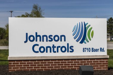 Fort Wayne - Nisan 2017 yaklaşık: Johnson denetimleri konum. Johnson Controls son zamanlarda birleştirilmiş Tyco International ile ben