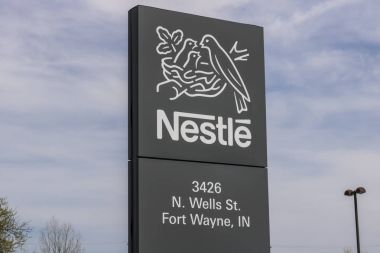 Fort Wayne - Circa April 2017: Edy's Grand Ice Cream Manufacturing Plant. Edy's is a subsidiary of the Nestle S.A. I clipart