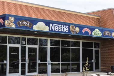 Fort Wayne - Circa April 2017: Edy's Grand Ice Cream Manufacturing Plant. Edy's is a subsidiary of the Nestle S.A. II clipart