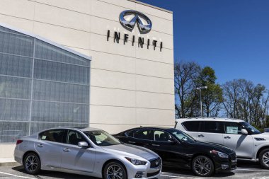 Indianapolis - Nisan 2017 yaklaşık: Infiniti araba ve Suv Bayilik. Infiniti Nissan II, lüks araç bölümü olduğunu