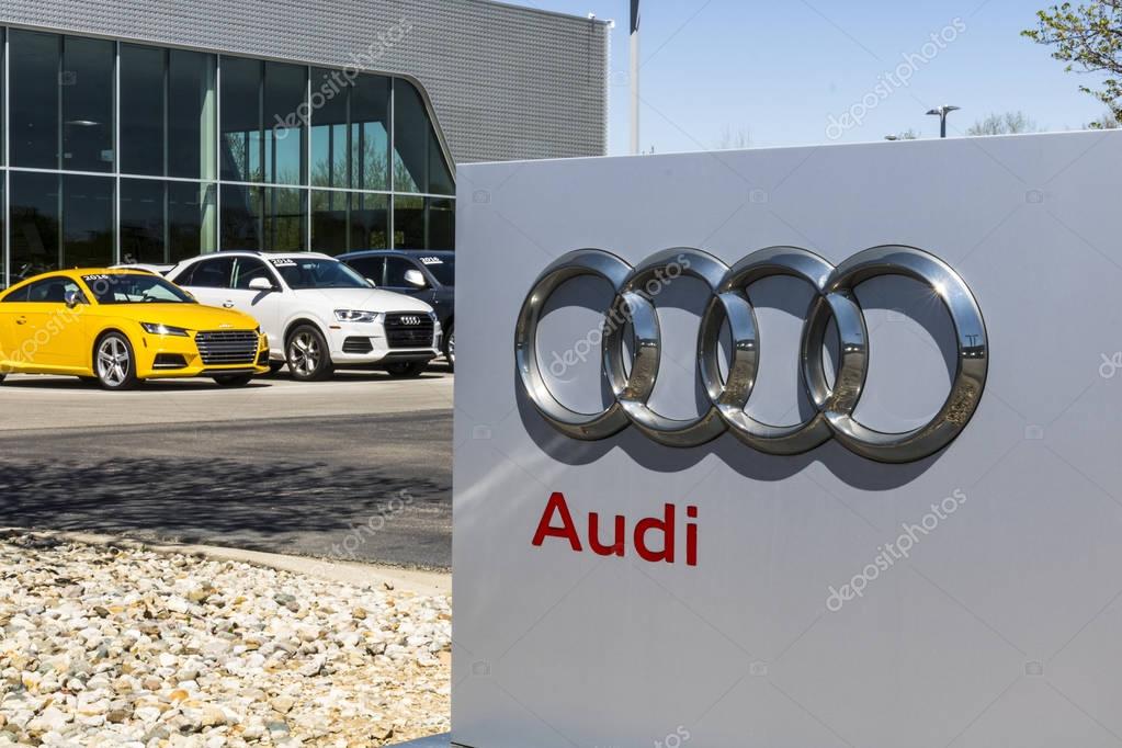 Indianapolis - Circa April 2017: Audi Automobile and SUV luxury car dealership. Audi is a member of the Volkswagen Group I