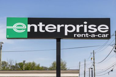 Marion - Nisan 2017 yaklaşık: Enterprise Rent-A-Car yerel Kiralama konumu. Enterprise Rent-A-Car en büyük Kiralık Araba şirketi ABD olduğunu ben