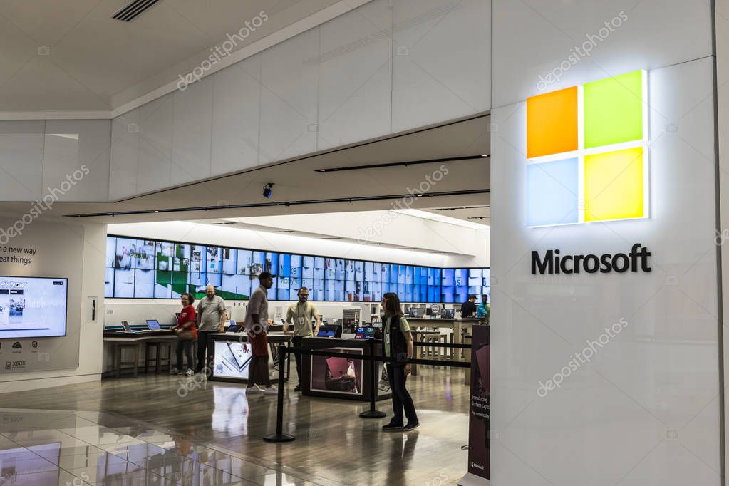 Cincinnati - Circa May 2017: Microsoft Retail Technology Store. Microsoft develops and manufactures Windows and Surface software V