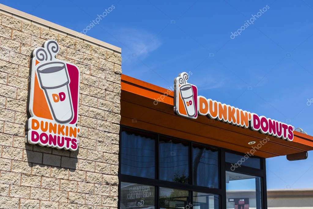 Indianapolis - Circa June 2017: Dunkin' Donuts Retail Location. Dunkin' is America's favorite every day, all-day stop for coffee and baked goods VI