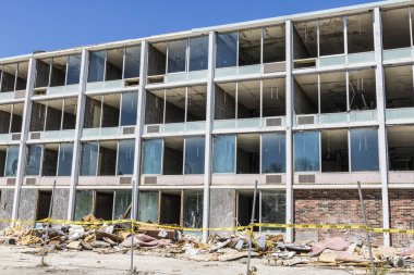 Lafayette - Haziran 2017 yaklaşık: Terk edilmiş otele, Vandallar ve hırsızlar birçok televizyon ve mobilya III çalıntı