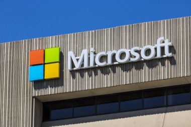 Indianapolis - Circa June 2017: Microsoft Midwest District Headquarters. Microsoft develops and manufactures Windows and Surface software VIII clipart