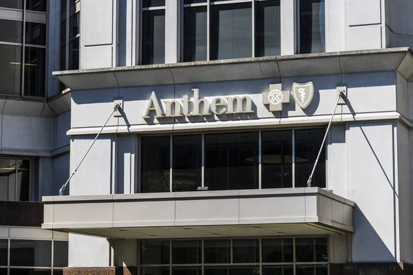Indianápolis - Circa junio de 2017: Anthem World Headquarters. Anthem se retira del mercado de seguros individuales Obamacare de Ohio para 2018 XII — Foto de Stock