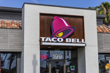 Las Vegas - Circa July 2017: Taco Bell Retail Fast Food Location. Taco Bell is a Subsidiary of Yum! Brands VI clipart