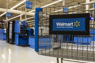 Las Vegas - Temmuz 2017 yaklaşık: Walmart perakende satış yerini. Walmart bir Amerikan çokuluslu perakende şirketi XIV olduğunu