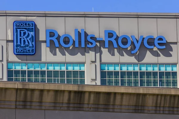 Indianapolis - Circa Σεπτεμβρίου 2017: Rolls-Royce αεροδιαστημικής τζετ τουρμπίνα φυτό. Περισσότερα προϊόντα Rolls-Royce είναι χτισμένα στην Ινδιανάπολη από οπουδήποτε αλλού στον κόσμο Ix — Φωτογραφία Αρχείου