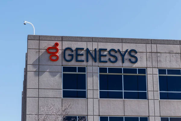 Indianapolis - cca březen 2018: Genesys midwest kampusu, Genesys poskytuje zapojení zákazníků softwarová řešení jsem — Stock fotografie