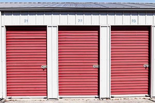 Numbered self storage and mini storage garage units IX