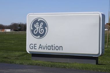 VANDALIA - Nisan 2018 yaklaşık: Genel elektrik Havacılık tesis. Ge Havacılık olduğunu bir sağlayıcı Ge90 ve Jet motorları sıçrama ben