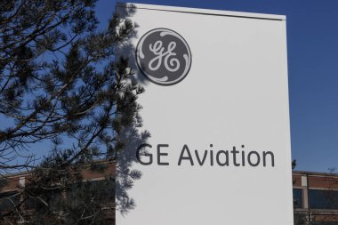 Cincinnati - Şubat 2020: Genel Elektrik Havacılık Tesisi. Ge Havacılık Ge90 ve Sıçrama Jet Motorlarının tedarikçisidir..