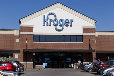 Cincinnati - Şubat 2020: Kroger Süpermarket. Kroger Co., dünyanın en büyük market perakendecilerinden biri..