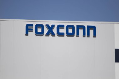 Plainfield - Circa March 2020: Foxconn manufacturing plant. Foxconn, also known as Hon Hai Precision Industry, contract manufactures for Apple, Microsoft, Amazon.com and Huawei.