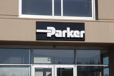 Indianapolis - Nisan 2020: Parker Hannifin Hizmet Merkezi ve Satış Ofisi. Parker Hannifin hareket ve kontrol teknolojileri konusunda uzmandır..