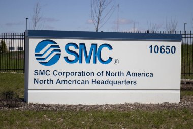 Noblesville - Nisan 2020: SMC Kuzey Amerika Karargahı Şirketi. SMC endüstriyel otomasyonu desteklemek için pnömatik kontrol mühendisliğinde uzmanlaşmıştır..