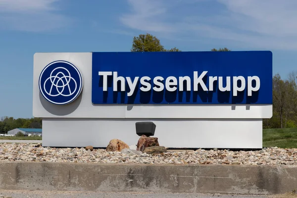 Terre Haute Mai 2020 Thyssenkrupp Autoteilefertigung Thyssenkrupp Produziert Lenksäulen Zwischenwellen — Stockfoto