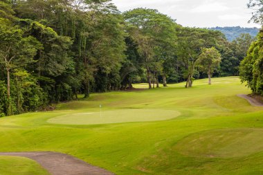 Golf sahasında manzara. Tropikal bölge