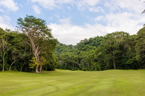 Paisagem no campo de golfe. Zona tropical — Fotografia de Stock