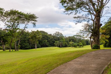 Golf sahasında manzara. Tropikal bölge