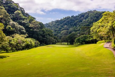 Golf sahasında manzara. Tropikal bölge