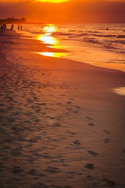 Gün batımında plaj