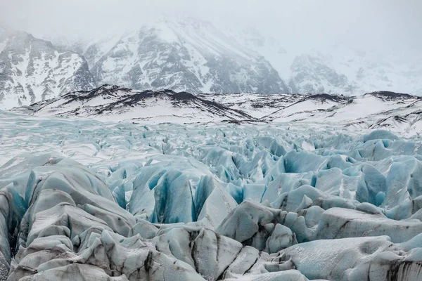 Bela vista do glaciar Islândia, aquecimento global e conceito de mudança climática . — Fotografia de Stock