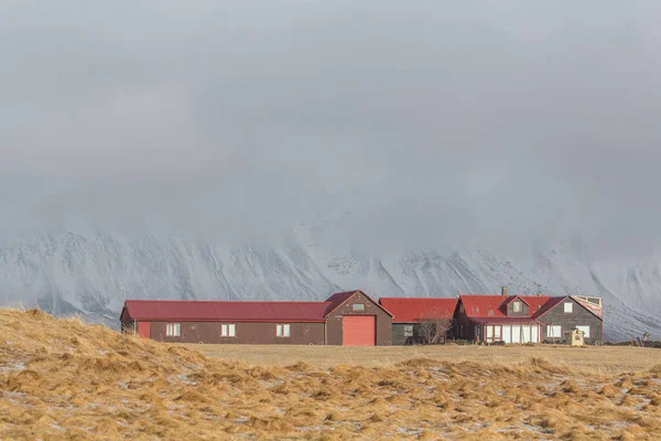 Nieve desierto paisaje de invierno en el norte de Europa. iceland — Foto de Stock