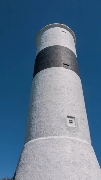 Famous lighthouse Lange Jan at Ottenby on the southern tip of Swedish Baltic Sea island Oland. — Stock Photo, Image