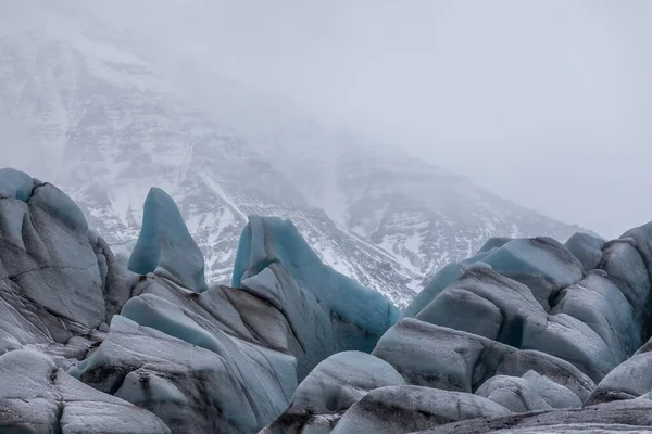 Bela vista do glaciar Islândia, aquecimento global e conceito de mudança climática . — Fotografia de Stock