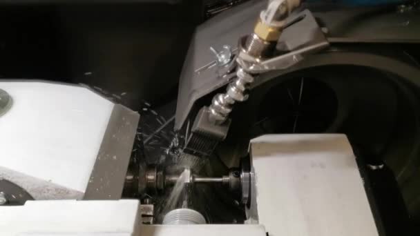 Cnc Automatic Metal Industry Machine Polishing Turning Inserts Milling Lathe — Stock Video