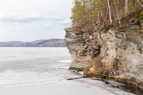 Naturaleza Primavera Derretimiento Hielo Ríos Lagos Día Soleado Siberia Hermoso — Foto de Stock