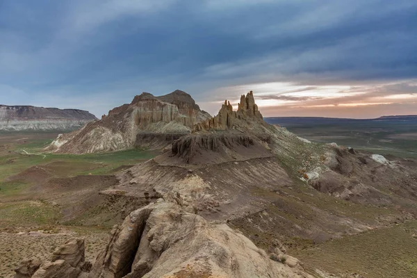 Meseta Ustyurt Distrito Boszhir Fondo Océano Seco Tetis Kazajstán Enfoque — Foto de Stock