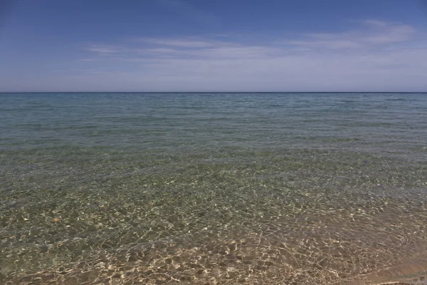 Kaspische Zee Helder Zeewater Zeegolven Textuur Selectieve Focus — Stockfoto