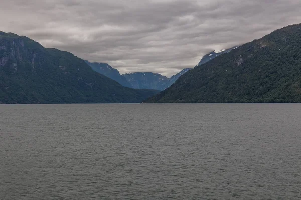 Beautiful Norwegian Landscape View Fjords Norway Ideal Fjord Reflection Clear — Stock Photo, Image