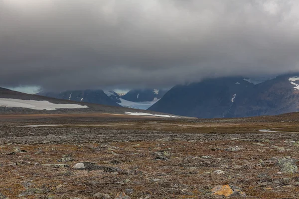 Beautiful Wild Nature Sarek National Park Sweden Lapland Snow Capped — 스톡 사진