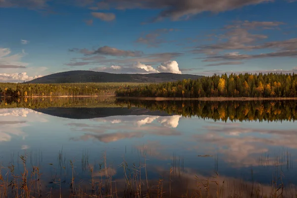 Mountain Lake in the Arctic mountains of a Sarek National Park.