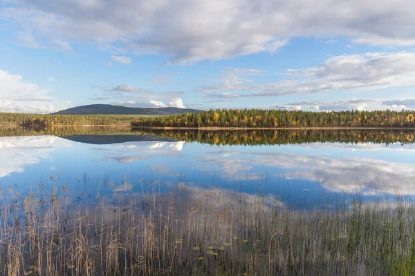 Vista Impressionante Das Montanhas Parque Nacional Sarek Lapônia Sueca Foco — Fotografia de Stock