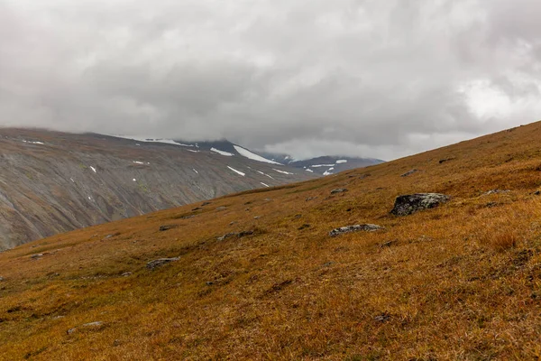 Mountains Sarek National Park Lapland Autumn Sweden Selective Focus — 스톡 사진