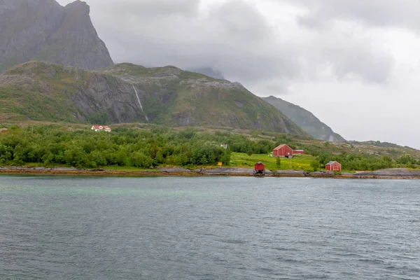 Bellissimo Paesaggio Norvegese Vista Dei Fiordi Norvegia Ideale Riflesso Fiordo — Foto Stock