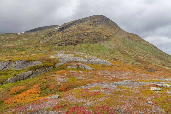 Parque Nacional Las Montañas Sarek Laponia Otoño Suecia Enfoque Selectivo — Foto de Stock