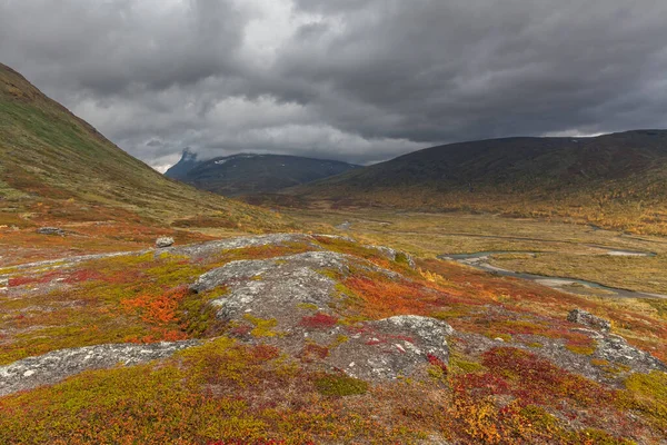 Hermosa Naturaleza Salvaje Del Parque Nacional Sarek Suecia Laponia Con — Foto de Stock