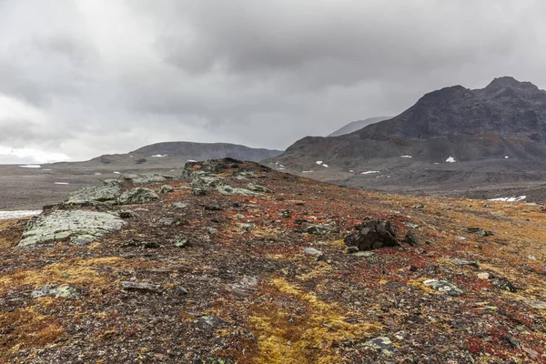 Parque Nacional Sarek Paisagem Pedra Nas Montanhas Foco Seletivo — Fotografia de Stock