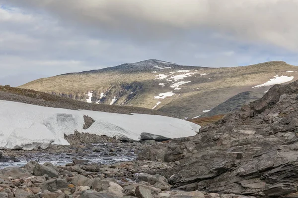 Vista Del Valle Norte Suecia Parque Nacional Sarek Clima Tormentoso — Foto de Stock